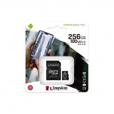 Карта памяти Kingston microSD Canvas Select Plus А1 Class10 UHS-I 256GB (100mb/s)
