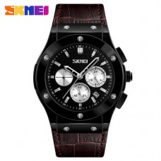 Skmei 9157 Brown-Black-Silver