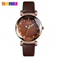 Skmei 9188 Brown-Gold Leather