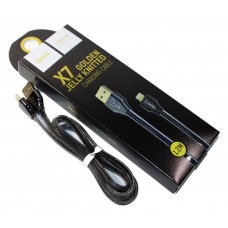 Кабель Hoco X7 Golden Jelly Lightning-USB Black