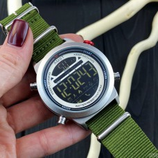 Часы AMST 3017 Silver-White-Green Wristband