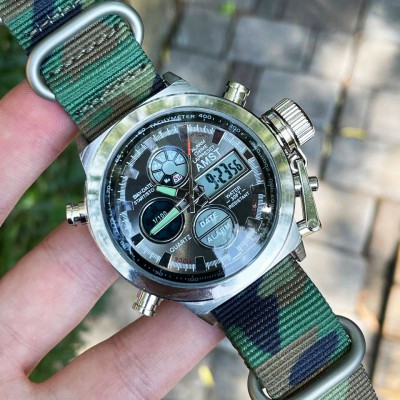 Часы AMST 3003C Silver-Nato Camo Woodland