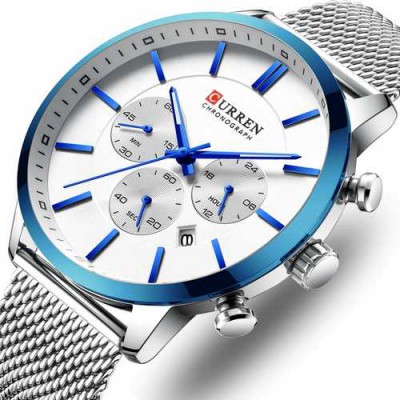 Часы Curren 8340 Silver-Blue