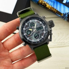 Часы AMST 3003 Black-Black Green Wristband