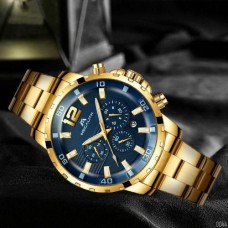 Часы Megalith 8048M Gold-Blue