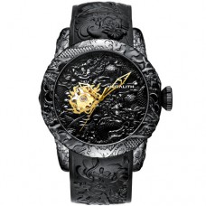 Часы Megalith 8041M Black-Gold Dragon Sculpture