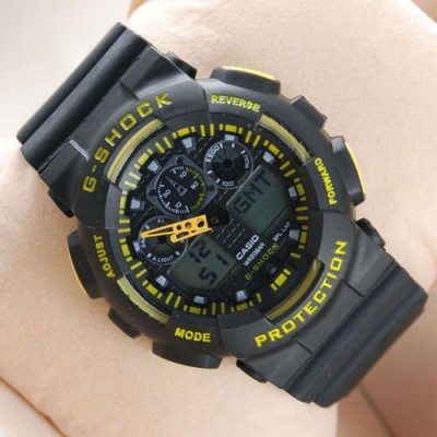 Часы Casio G-Shock GA-100 Black-Yellow-Black