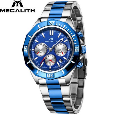 Часы Megalith 8206M Silver-Blue