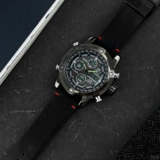 Часы AMST 3022 All Black Smooth Wristband
