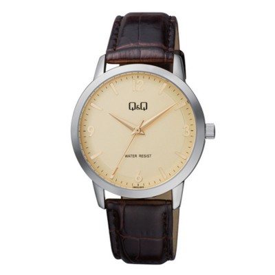 Часы Q&Q QB30J303Y Brown-Silver-Gold