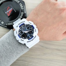 Часы Casio G-Shock GA-100 White-Blue-Black