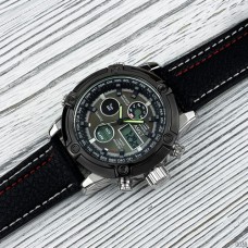 Часы AMST 3022 Silver-Black Fluted Wristband