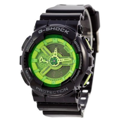 Часы Casio G-Shock AAA GA-110 Black-Light Green