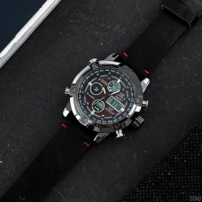 Часы AMST 3022 Black-Red Smooth Wristband