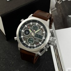 Часы AMST C Silver-Black Brown Wristband