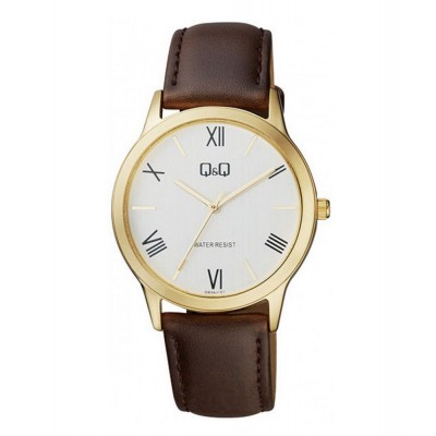 Часы Q&Q QB36J107Y Brown-Gold-White