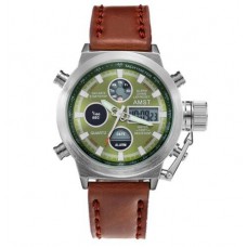 Часы AMST 3003 Silver-Green-Brown Wristband