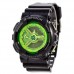 Часы Casio G-Shock AAA GA-110 Black-Light Green Autolight