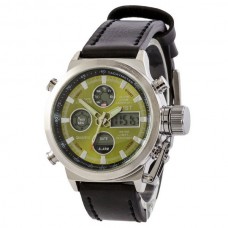 Часы AMST C Silver-Green Black Wristband