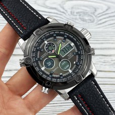Часы AMST 3022 Silver-Black Fluted Wristband