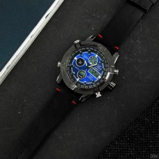 Часы AMST 3022 Black-Blue Smooth Wristband