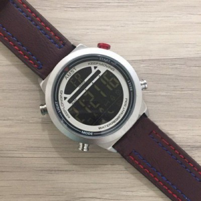 Часы AMST 3017 Silver-White Red-Blue Brown Wristband