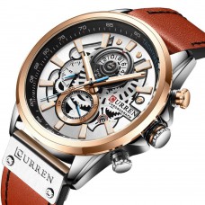 Часы Curren 8380 Silver-Cuprum-Brown